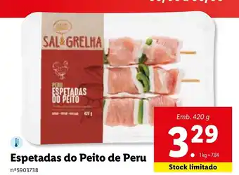 Lidl Espetadas do Peito de Peru promoção