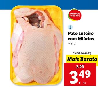 Lidl Pato Inteiro com Miudos promoção