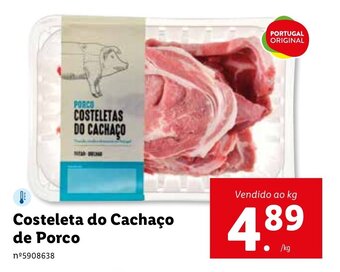 Lidl Costeleta do Cachaco de Porco promoção