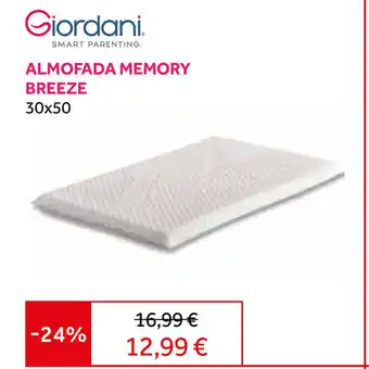 Prénatal Almofada Memory Breeze 30 x 50 promoção