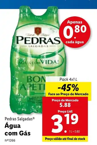 Lidl Agua com Gas 4 x 1L promoção
