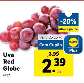 Lidl Uva Red Globe promoção