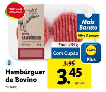 Lidl Hamburguer de Bovino 465g promoção