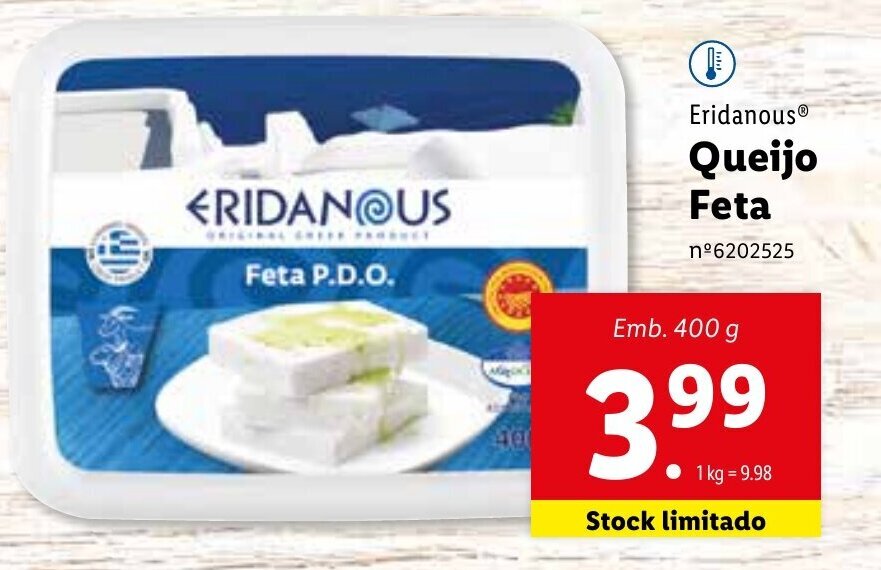 Promoção Queijo Feta 400g em Lidl
