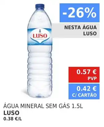 Minipreço Água Mineral sem Gás Luso 1,5L promoção