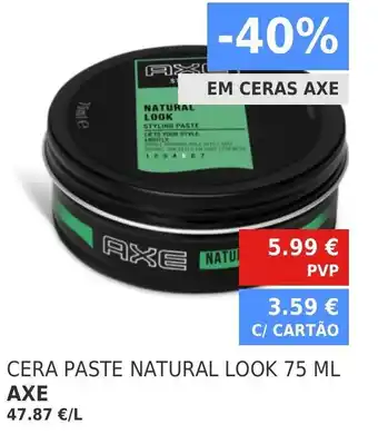 Minipreço Axe Cera Paste Natural Look 75ml promoção