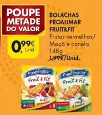 Bolachas Proalimar Fruit&Fit 148g