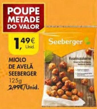 Pingo Doce Miolo de Avelã Seeberger 125g promoção