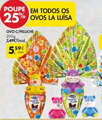 Pingo Doce Ovo C/Peluche 200g promoção