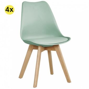 Homy Casa Pack de 4 cadeiras sofia ii (verde-água) promoção