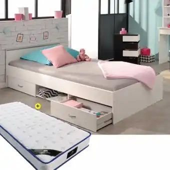 Homy Casa Pack cama romeo + estrado + colchão spring roller 90x200cm promoção