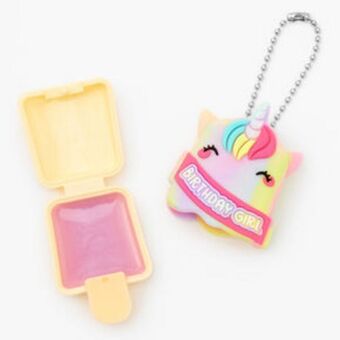 Claire's Pucker pops® birthday girl unicorn lip gloss - marshmallow promoção