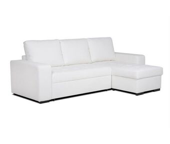 Conforama Chaise longue reversível de pele sintética com cama harry promoção