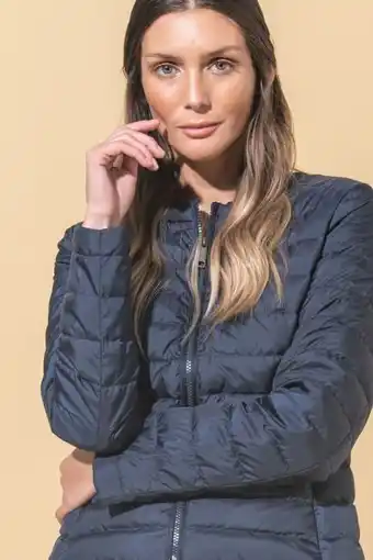 Parka acolchoada com penas