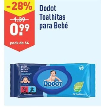 ALDI Toalhas umedecidas dodot promoção