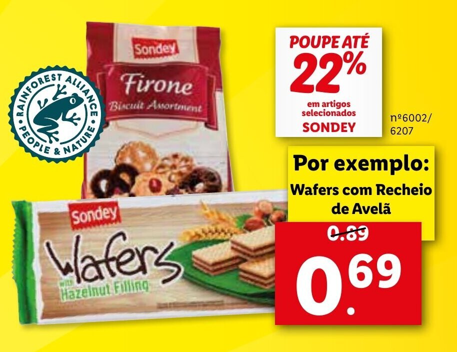 Promoção Wafers com Recheiro de Avela em Lidl