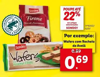 Lidl Wafers com Recheiro de Avela promoção