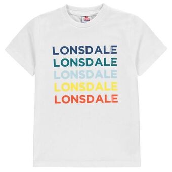 Lonsdale rainbow logo t-shirt junior boys