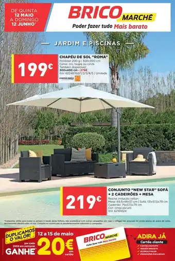 Bricomarché Conjunto "New Star" Sofa + Cadeiroes + Mesa promoção