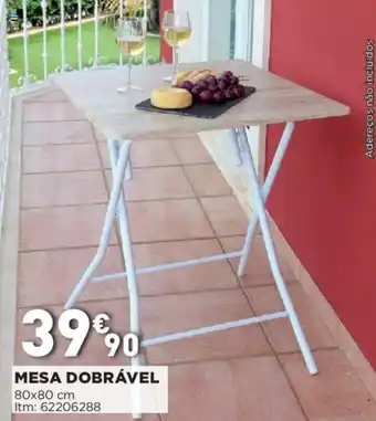 Bricomarché Mesa dobravel 80x80cm promoção