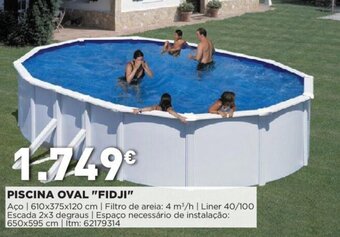 Bricomarché Piscina Oval "Fidji" promoção