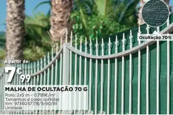 Bricomarché Malha de Ocultacao 70g promoção
