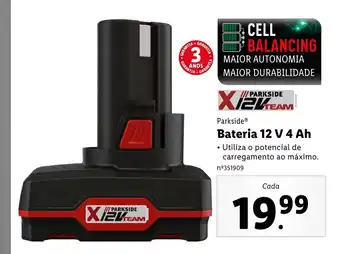 Lidl Parkside Bateria 12V 4Ah promoção