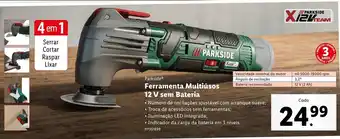 Lidl Parkside Ferramenta Multiúsos 12V sem Bateria promoção