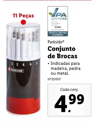 Lidl Parside Conjunto de Brocas promoção