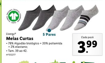 Lidl Livergy Meias Curtas promoção