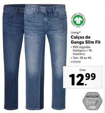 Lidl Livergy Calças de Ganga Slim Fit promoção