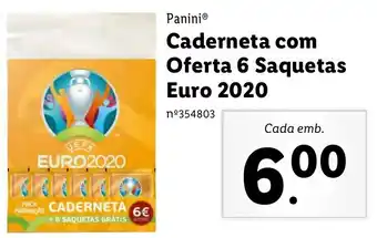Lidl Panini Caderneta com Oferta 6 Saquetas Euro 2020 promoção