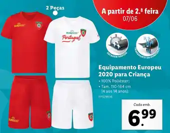 Lidl Equipamento Europeu 2020 para Criança promoção