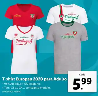 Lidl T-Shirt Europeu 2020 papa Adulto promoção