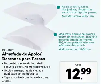 Lidl Meradiso Almofada de Apoio/Descanso para Pernas promoção