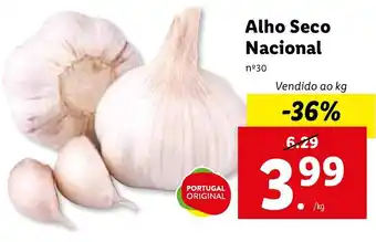 Lidl Alho Seco Nacional promoção
