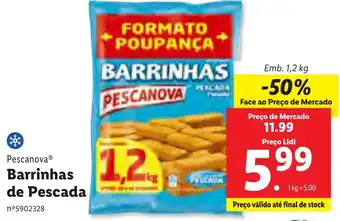 Lidl Barrinhas de Pescada 1,2kg promoção