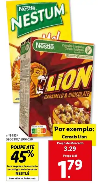 Lidl Cereais Lion Nestlé promoção