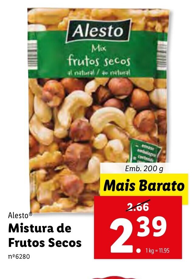 Promoção Mistura de Frutos Secos 200g em Lidl
