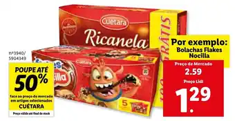 Lidl Bolachas Flakes Nocilla promoção