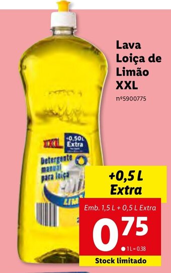 Lidl Lava Loiça de Limão XXL 1,5L promoção
