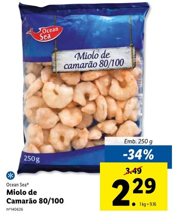 Lidl Miolo de Camarão 80/100 250g promoção