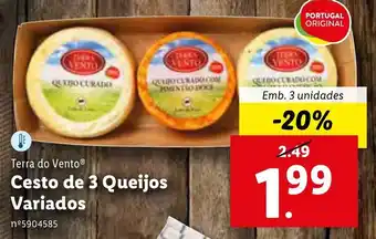 Lidl Cesto de 3 Queijos Variados promoção