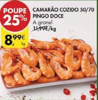 Camarão cozido pingo doce