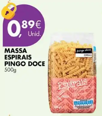 Pingo Doce Massa Espirais Pingo Doce 500g promoção