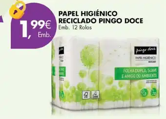 Pingo Doce Papel Higiénico Reciclado Pingo Doce 12 rolos promoção