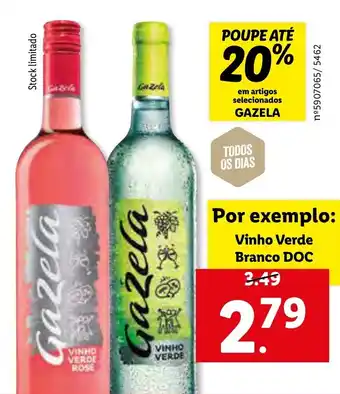 Lidl Gazela Vinho Verde Branco DOC promoção