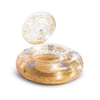 Suporte p/bebidas insuflável com glitter