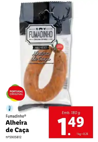 Lidl Fumadinho Alheira de Caça 180g promoção