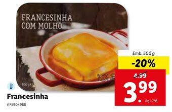 Lidl Francesinha 500g promoção
